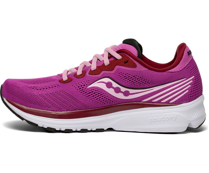 Women's Saucony Ride 14 Running Shoes Purple | Singapore 195DFMN